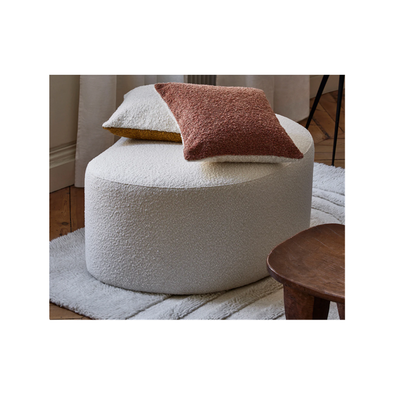 Pouf Juklila bouclé